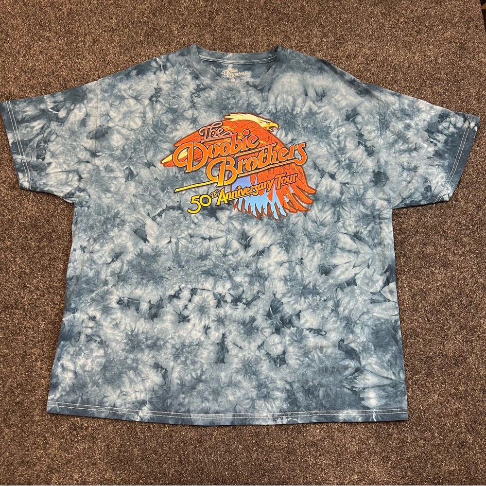 Doobie Brothers 50th Anniversary Tour Shirt Mens 2XL Tie Dye Concert Tee